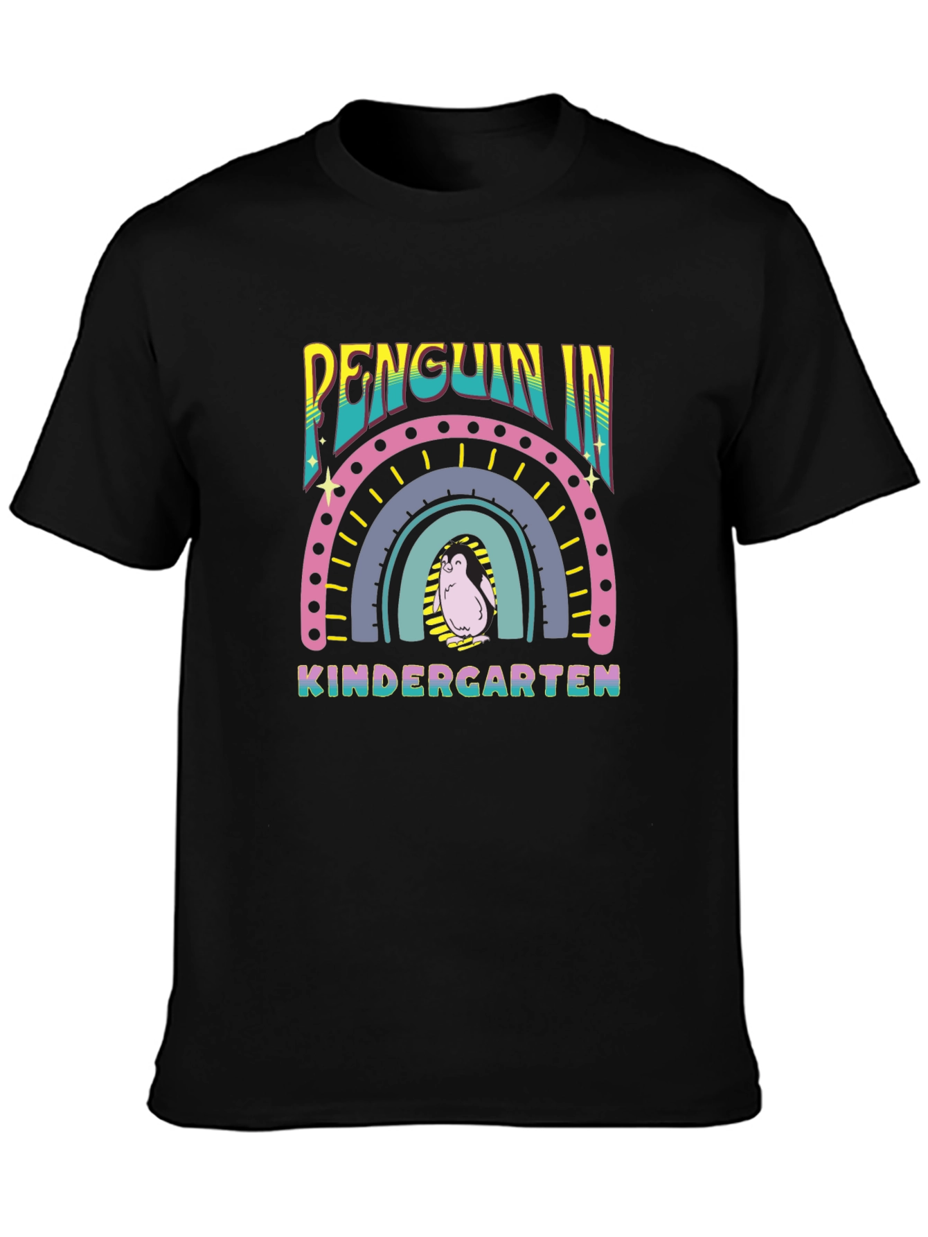 Penguin Kindergarten Rainbow T-Shirt