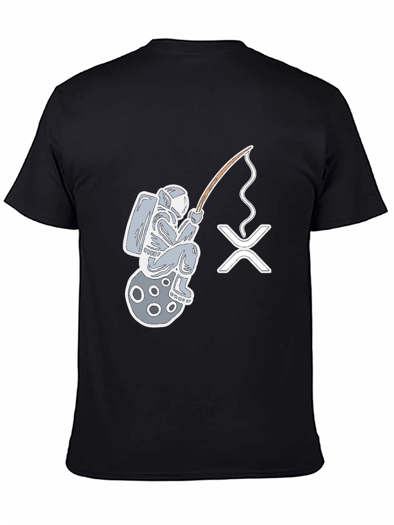 Astronaut Fishing on Moon T-Shirt