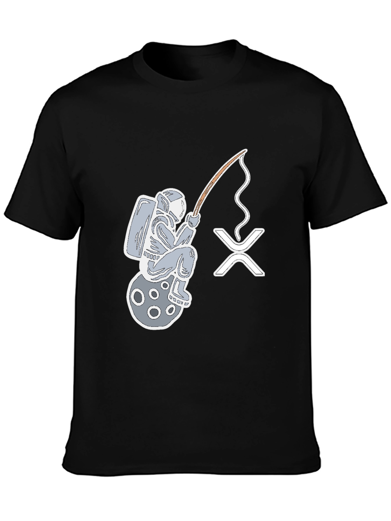 Astronaut Fishing on Moon T-Shirt