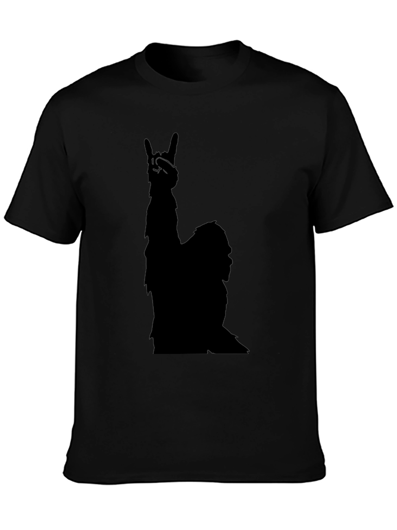 Rock On Llama Black T-Shirt