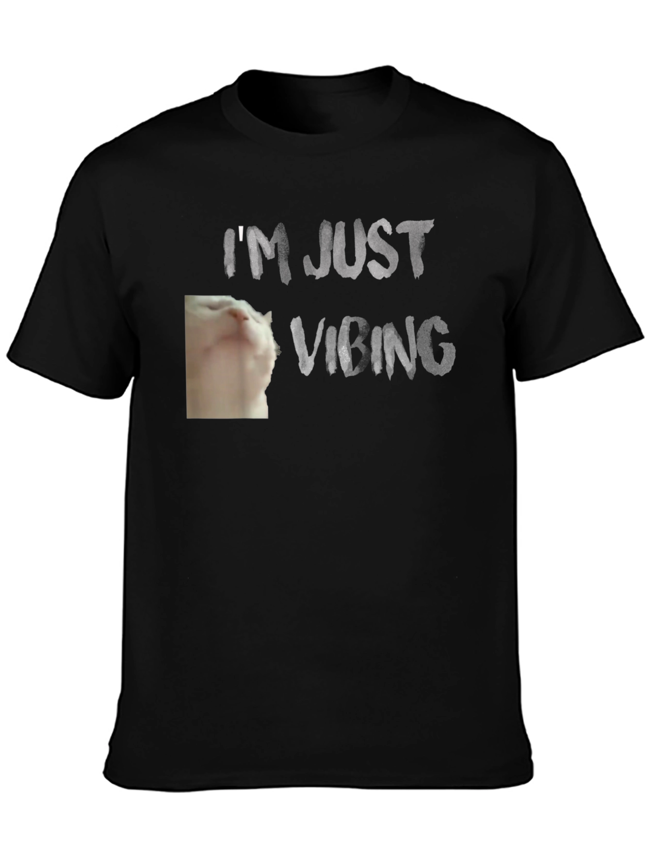 Im Just Vibing Cat T-Shirt - Relaxed Fit