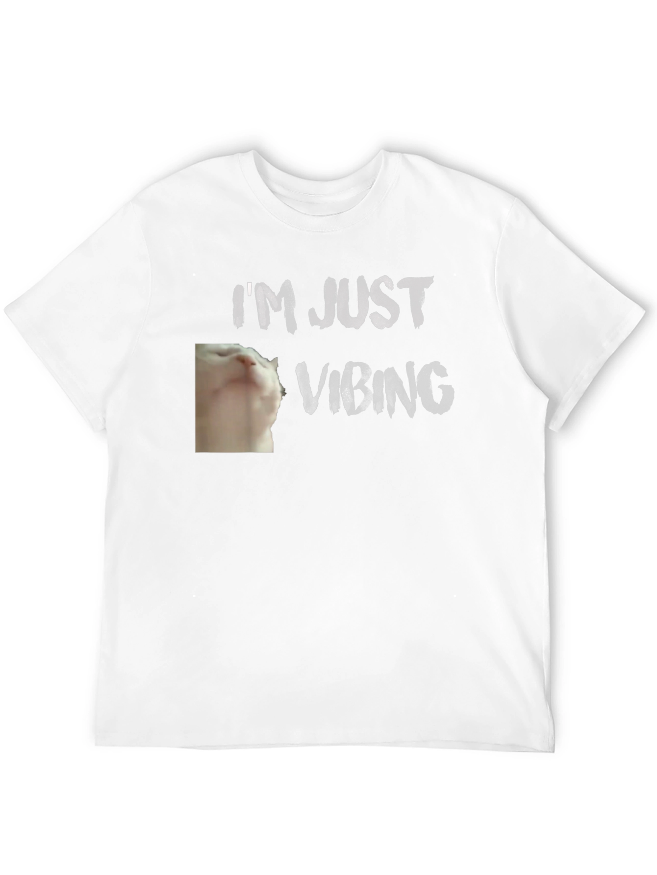 Im Just Vibing Cat T-Shirt - Relaxed Fit