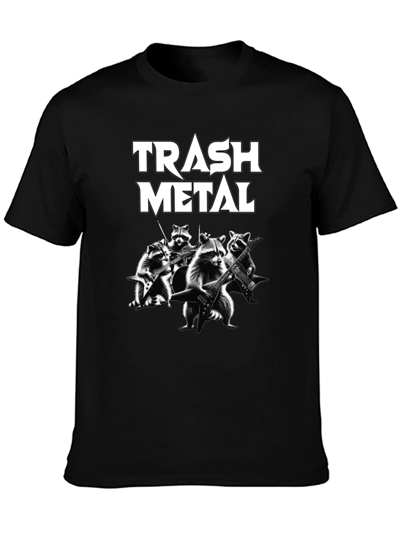 Trash Metal Raccoon Band T-Shirt