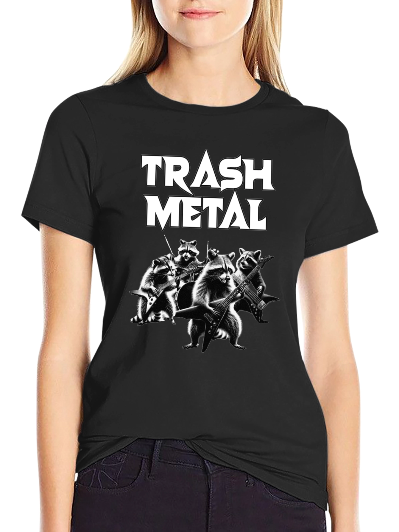 Trash Metal Raccoon Band T-Shirt