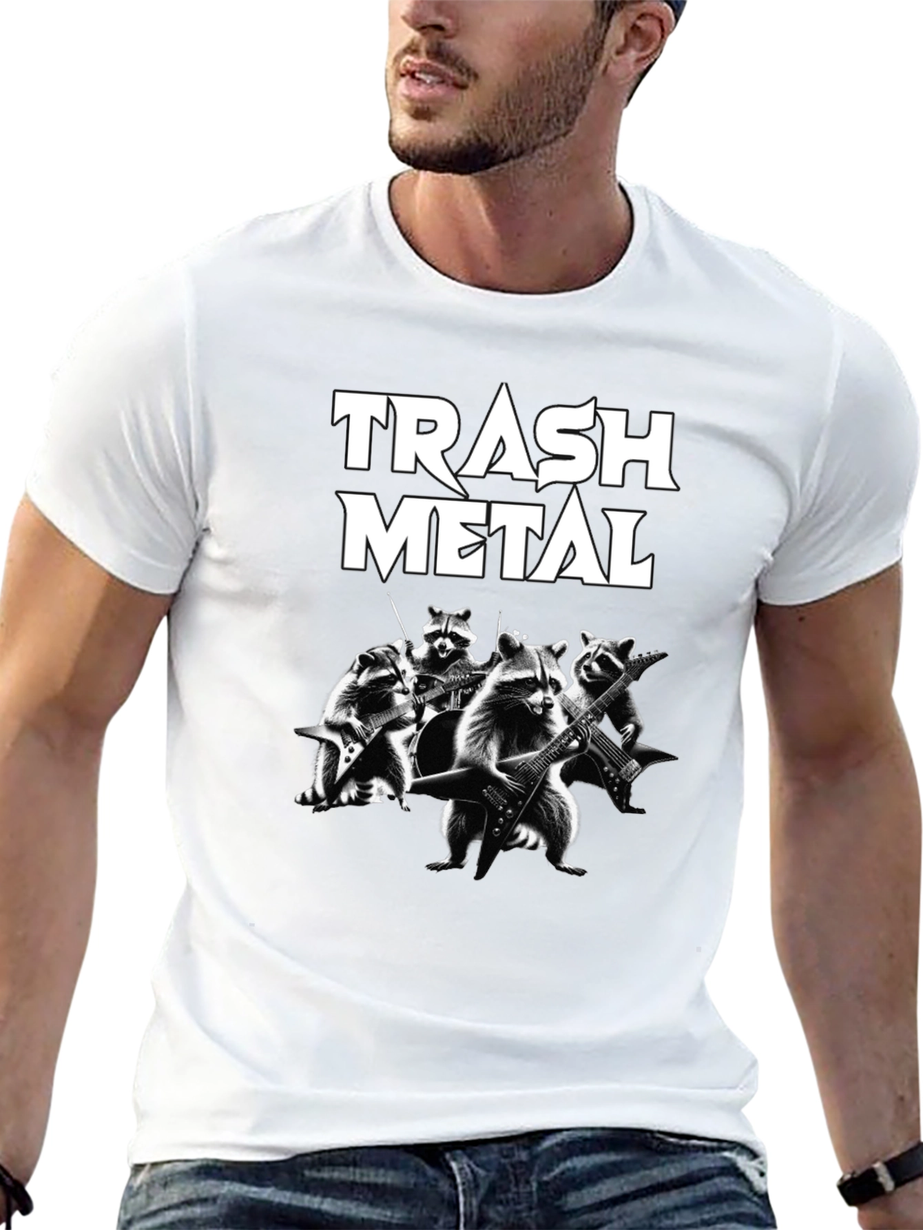 Trash Metal Raccoon Band T-Shirt
