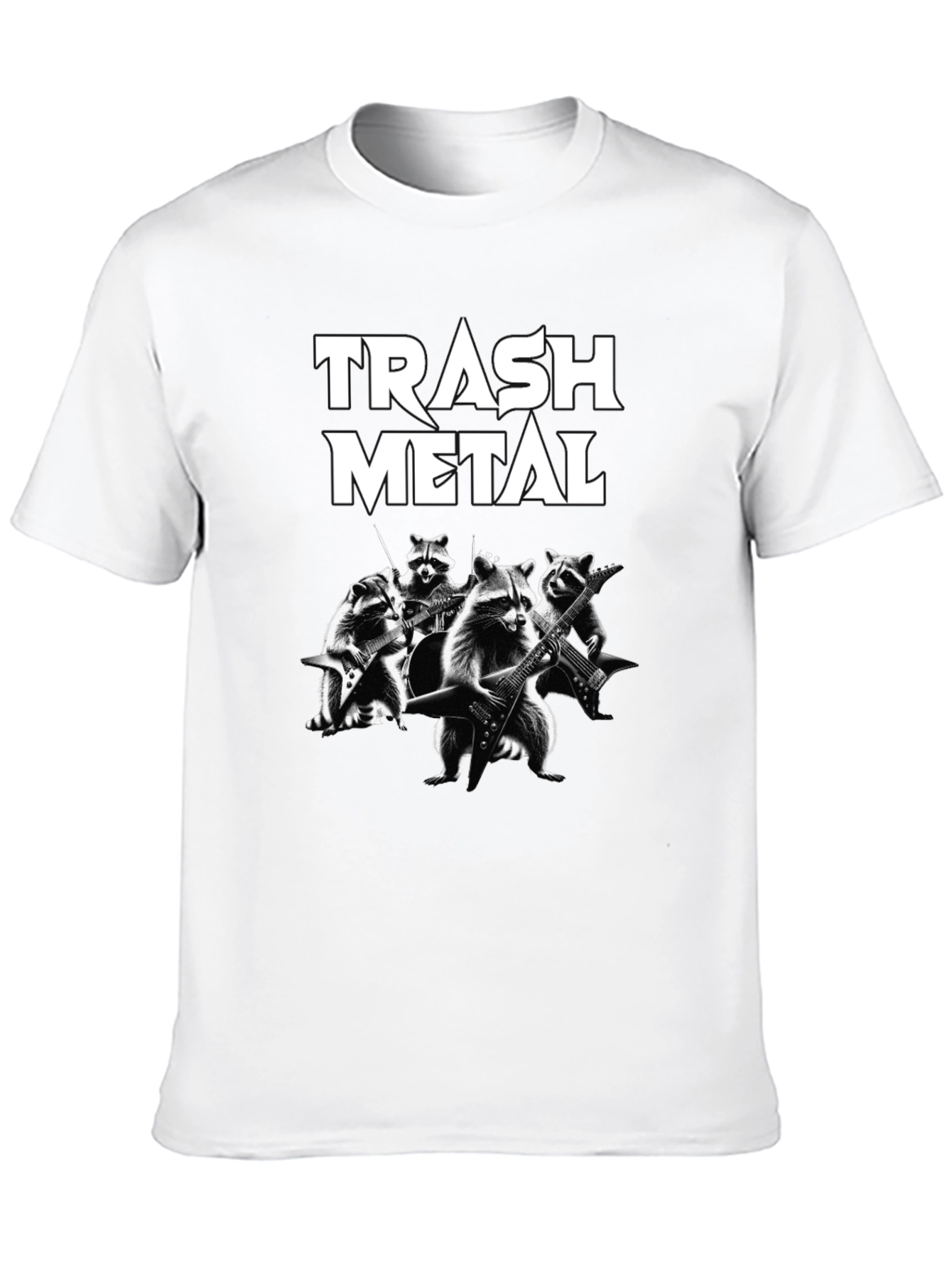 Trash Metal Raccoon Band T-Shirt
