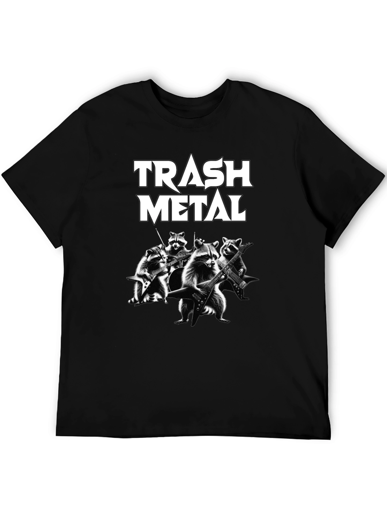 Trash Metal Raccoon Band T-Shirt