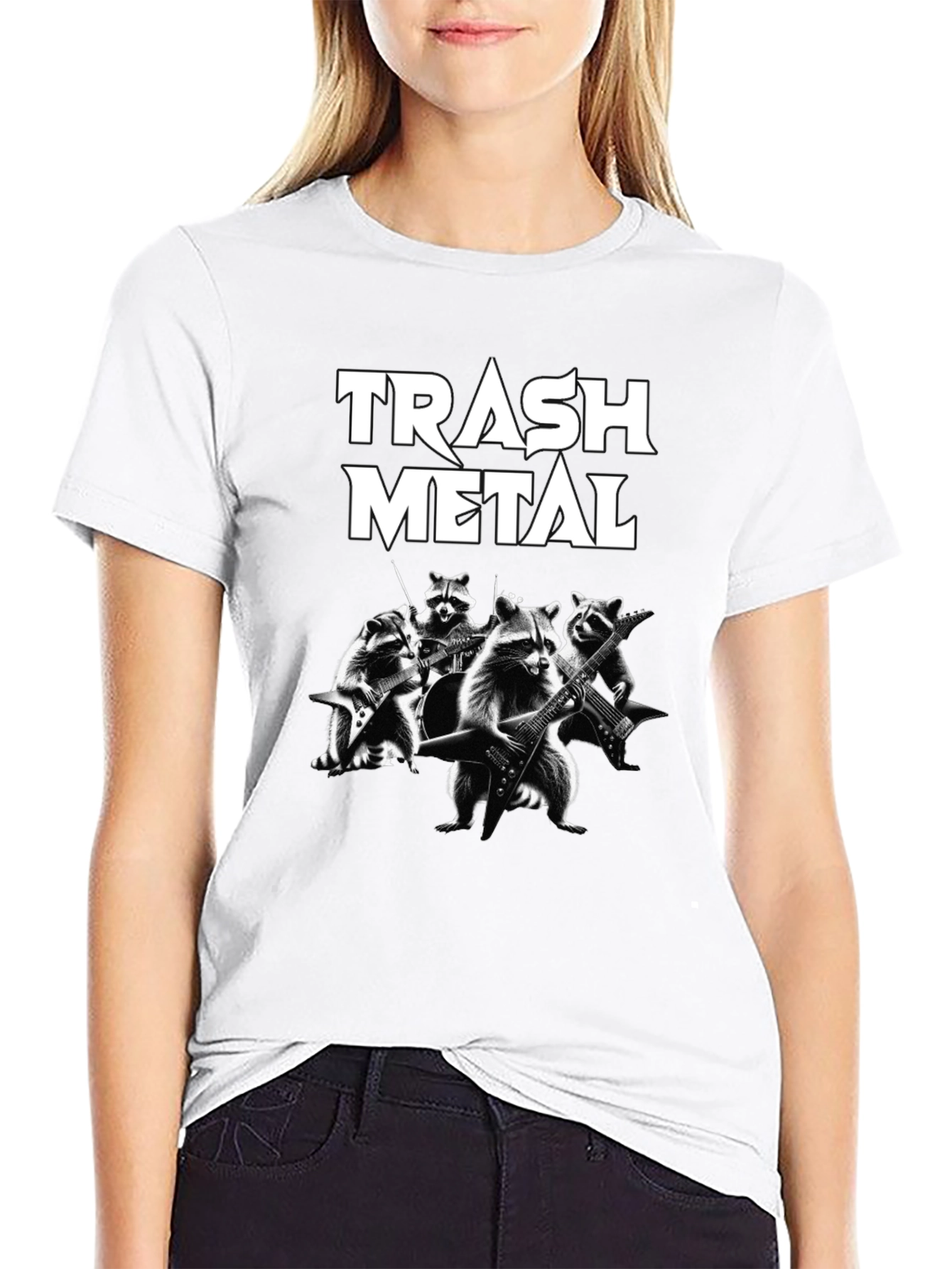 Trash Metal Raccoon Band T-Shirt