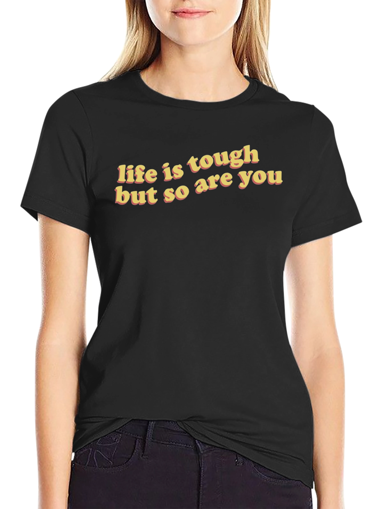 Life is Tough Graphic Tee - Black