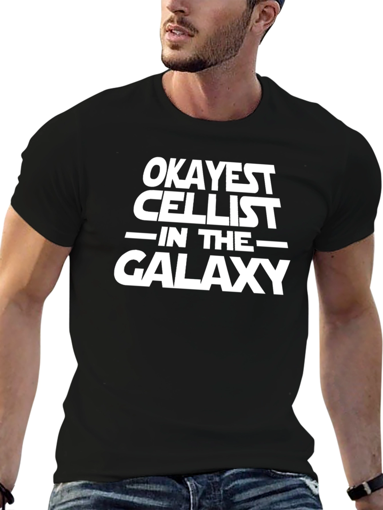 Okayest Cellist in the Galaxy Black T-Shirt