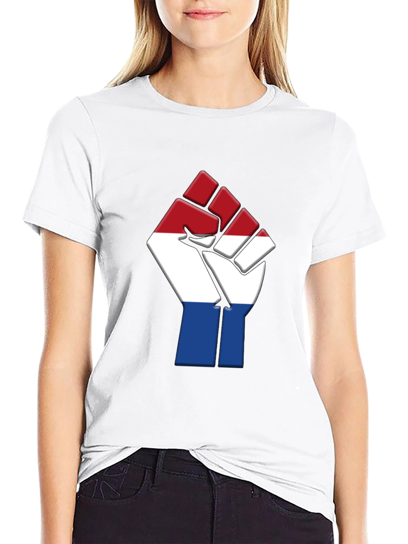 Netherlands Flag Fist T-Shirt - Black Pride Tee