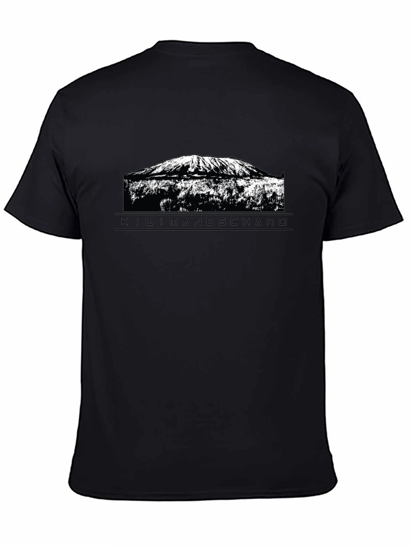 Kilimanjaro Mountain Graphic Tee - Black