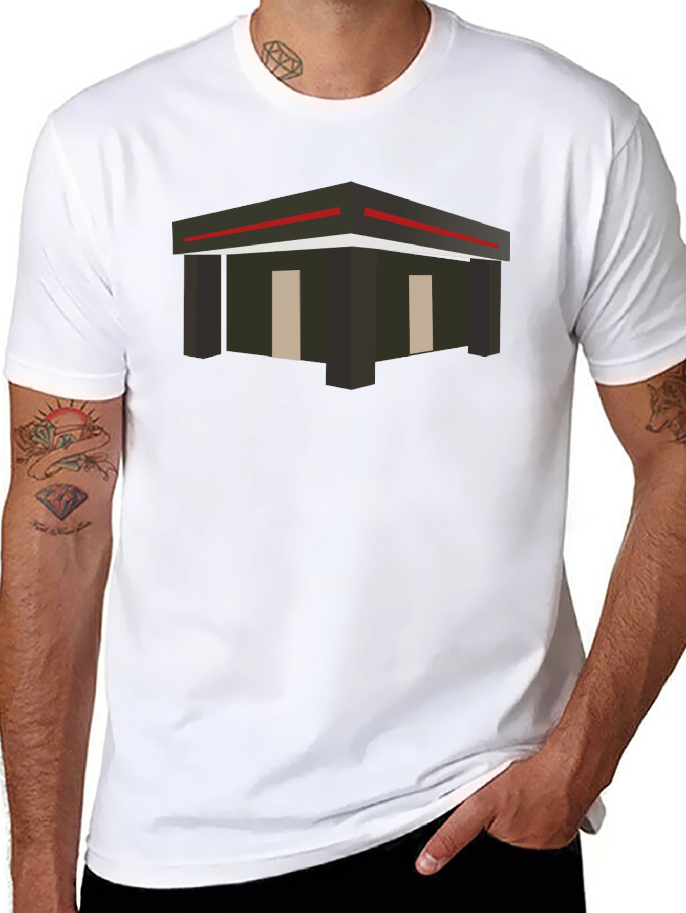 Geometric Building Graphic Tee