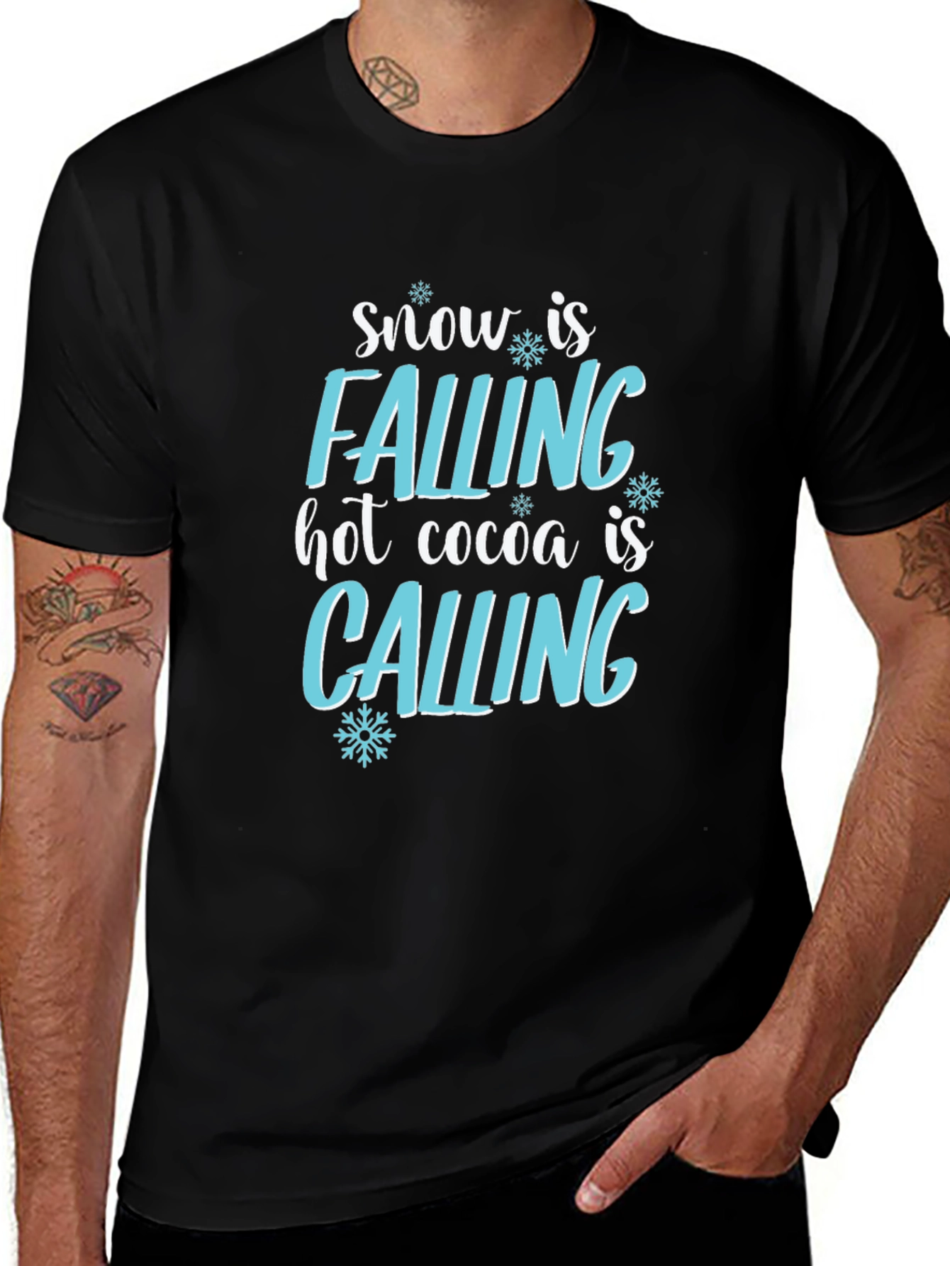 Snow is Falling Hot Cocoa is Calling Graphic Tee