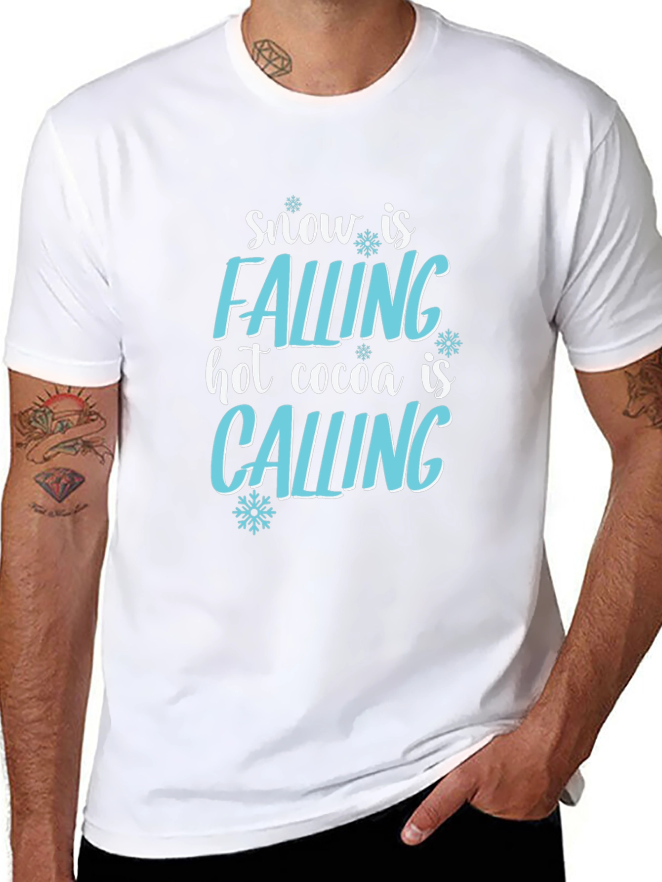 Snow is Falling Hot Cocoa is Calling Graphic Tee