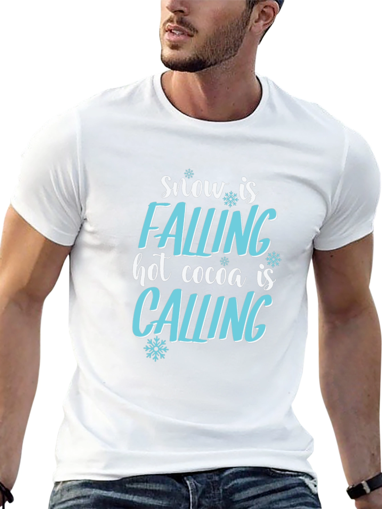 Snow is Falling Hot Cocoa is Calling Graphic Tee