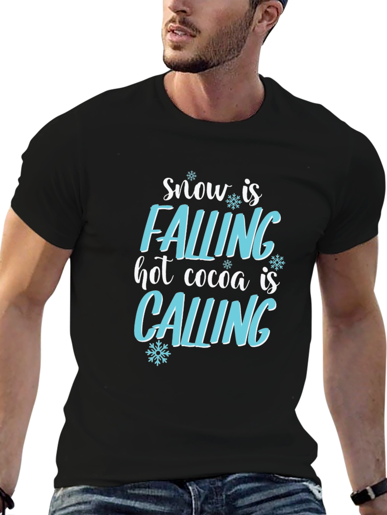 Snow is Falling Hot Cocoa is Calling Graphic Tee