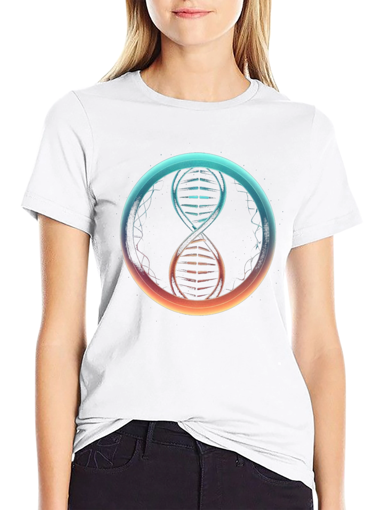 DNA Helix Graphic T-Shirt - Science Inspired Design