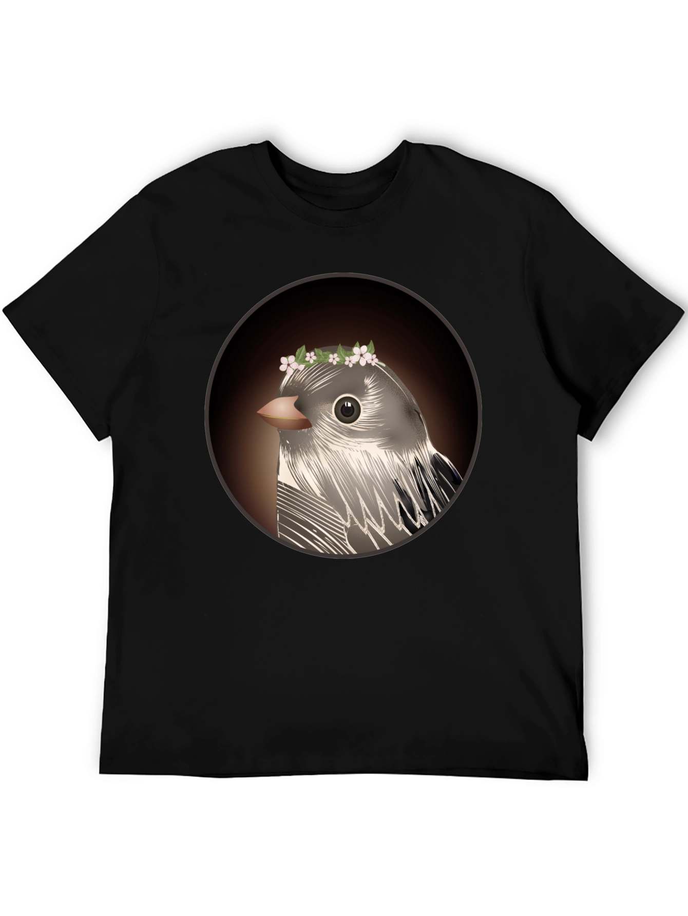 Bird with Flower Crown Graphic Tee - Unisex