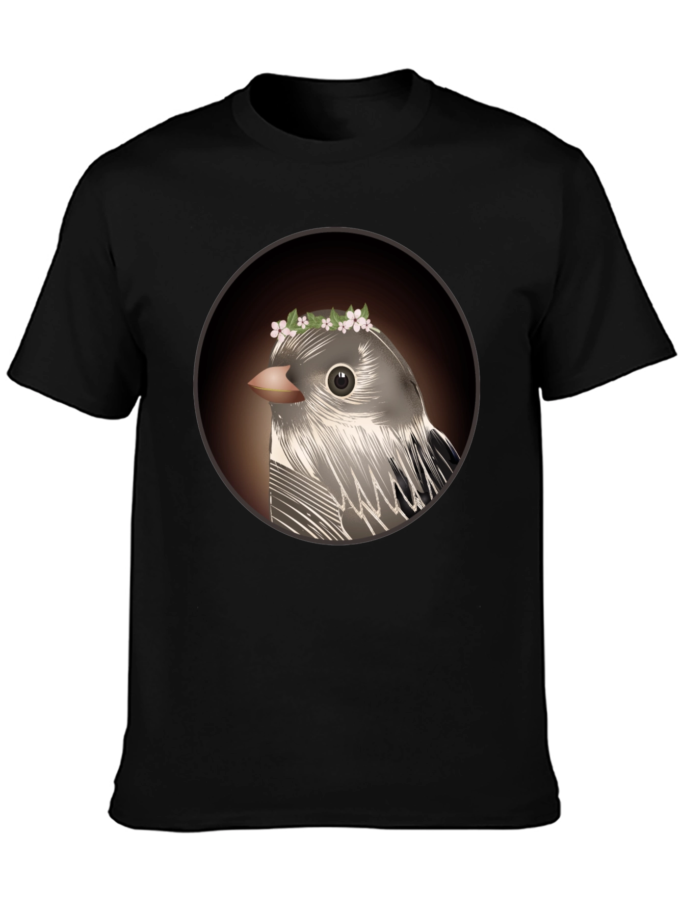 Bird with Flower Crown Graphic Tee - Unisex