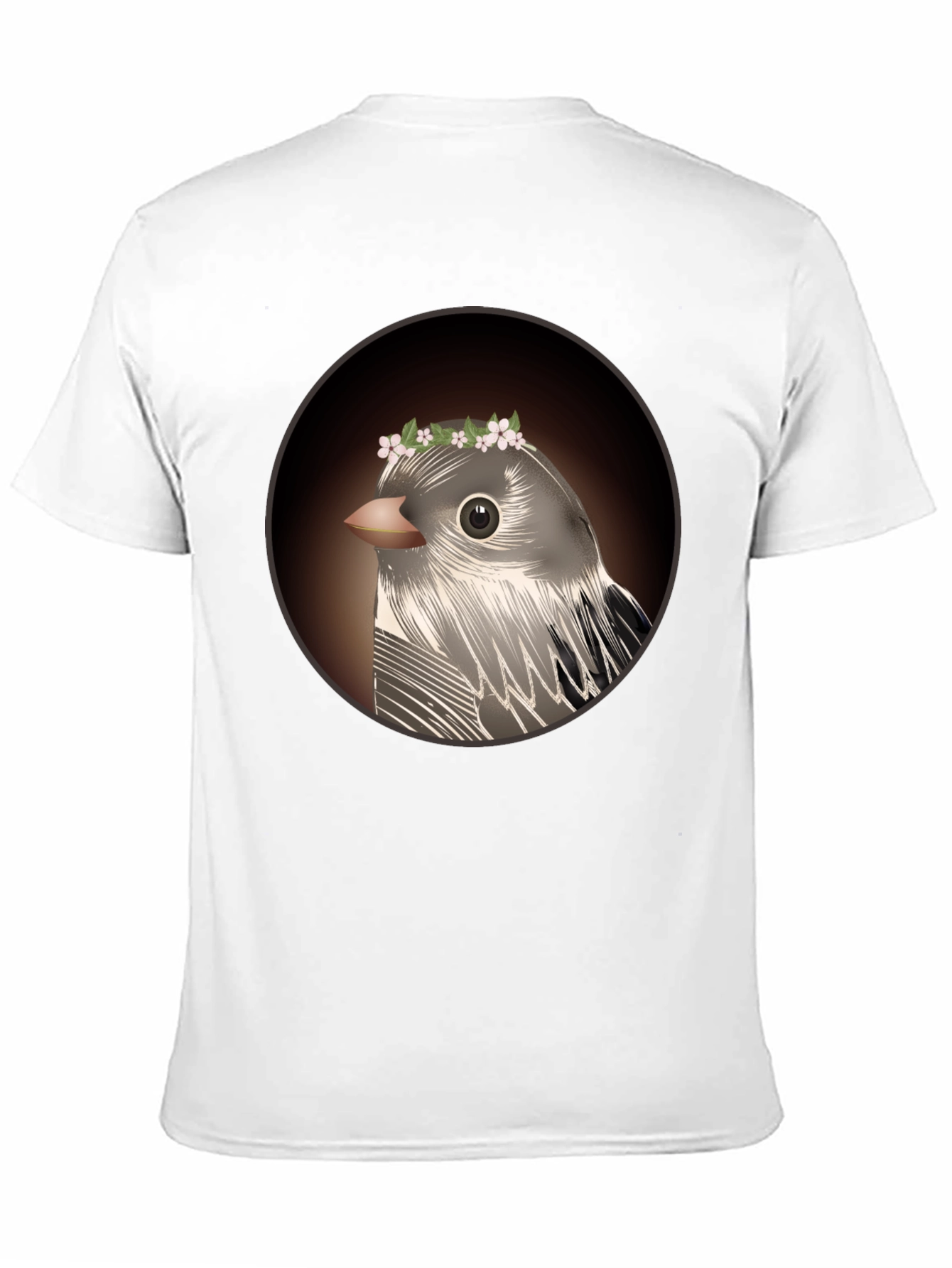 Bird with Flower Crown Graphic Tee - Unisex