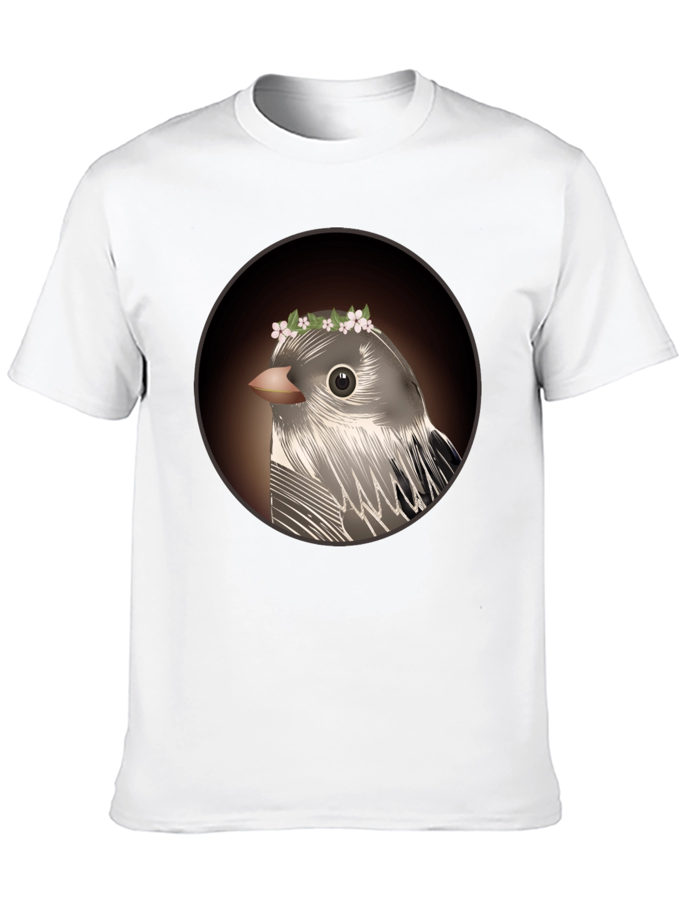 Bird with Flower Crown Graphic Tee - Unisex