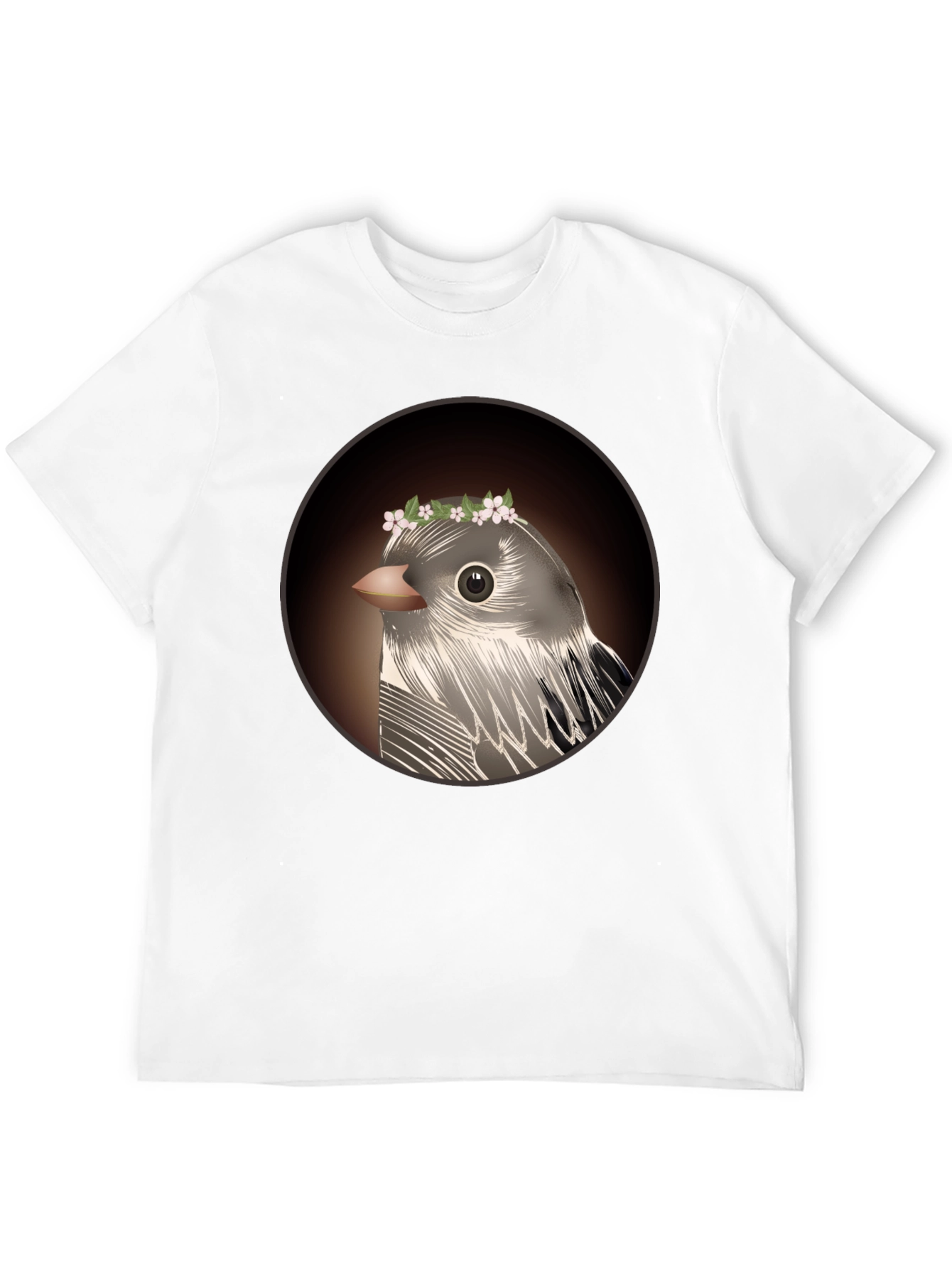 Bird with Flower Crown Graphic Tee - Unisex