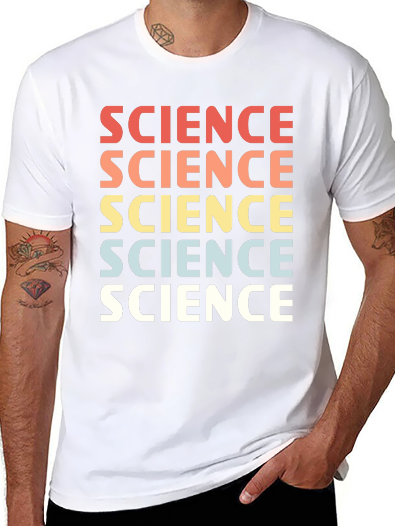 Science Repeated Graphic T-Shirt