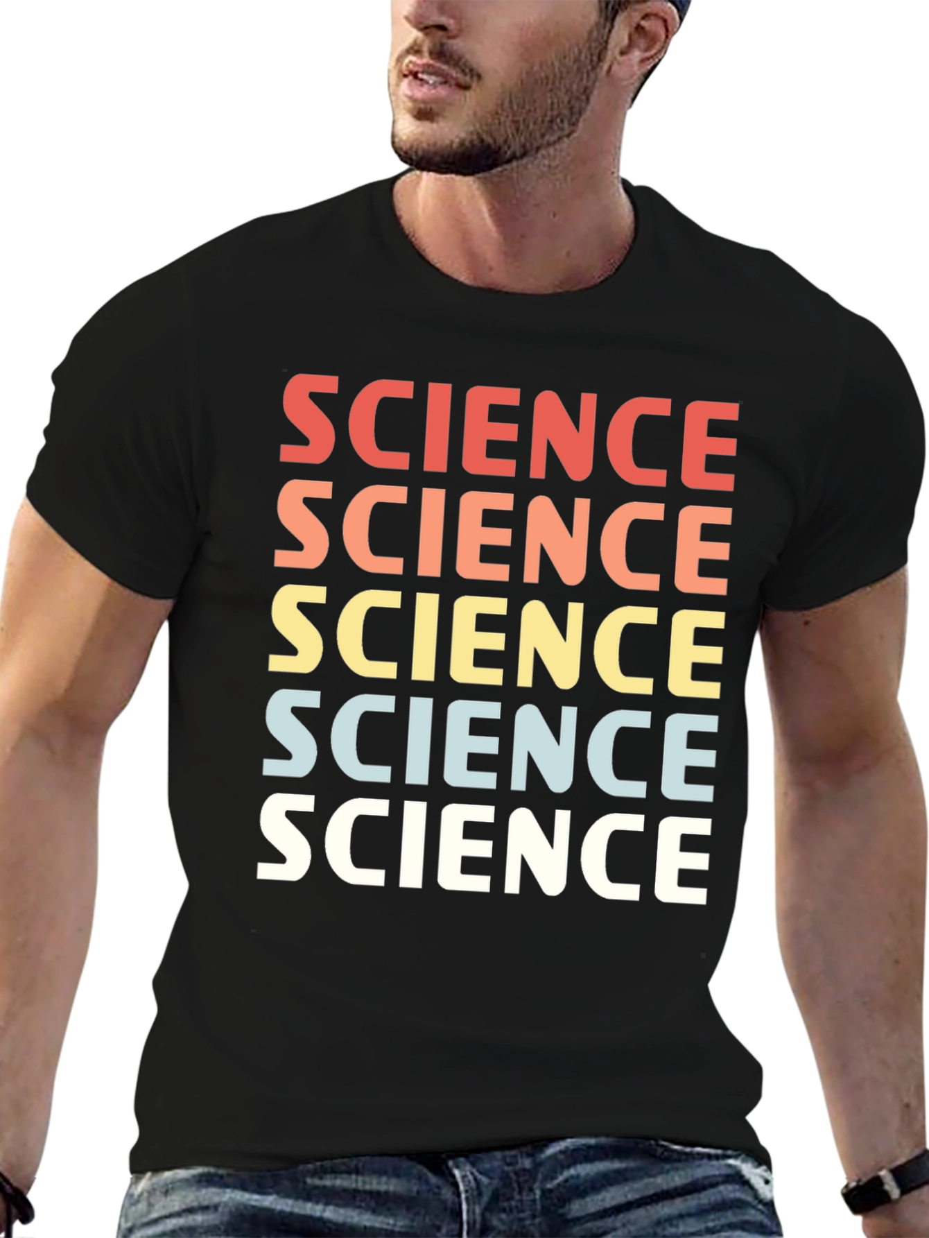 Science Repeated Graphic T-Shirt