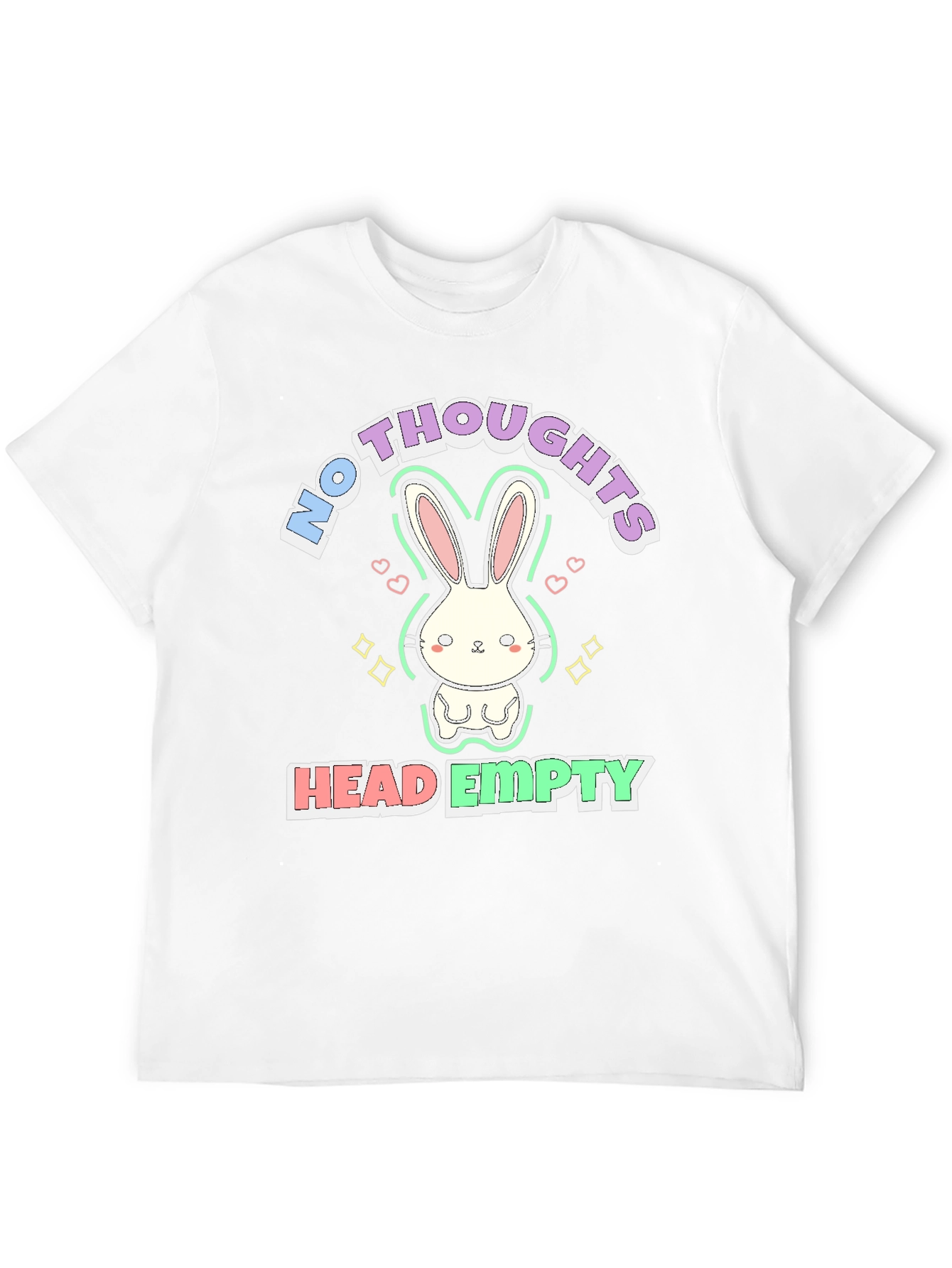 No Thoughts Head Empty Bunny Graphic Tee
