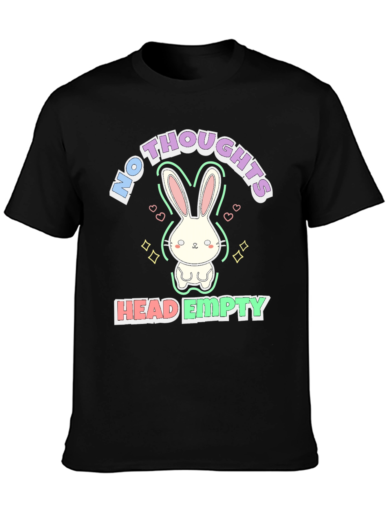 No Thoughts Head Empty Bunny Graphic Tee