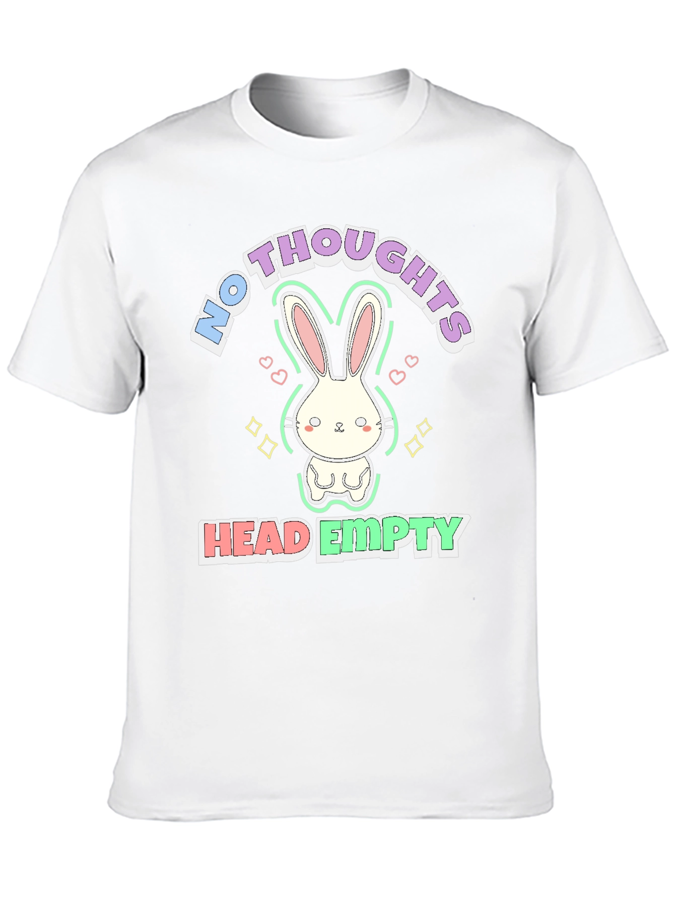 No Thoughts Head Empty Bunny Graphic Tee