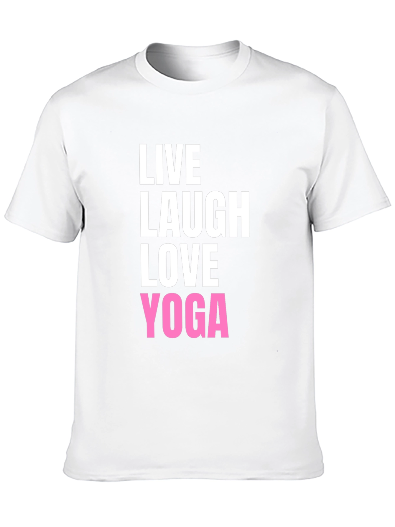 Live Laugh Love Yoga Black Graphic T-Shirt