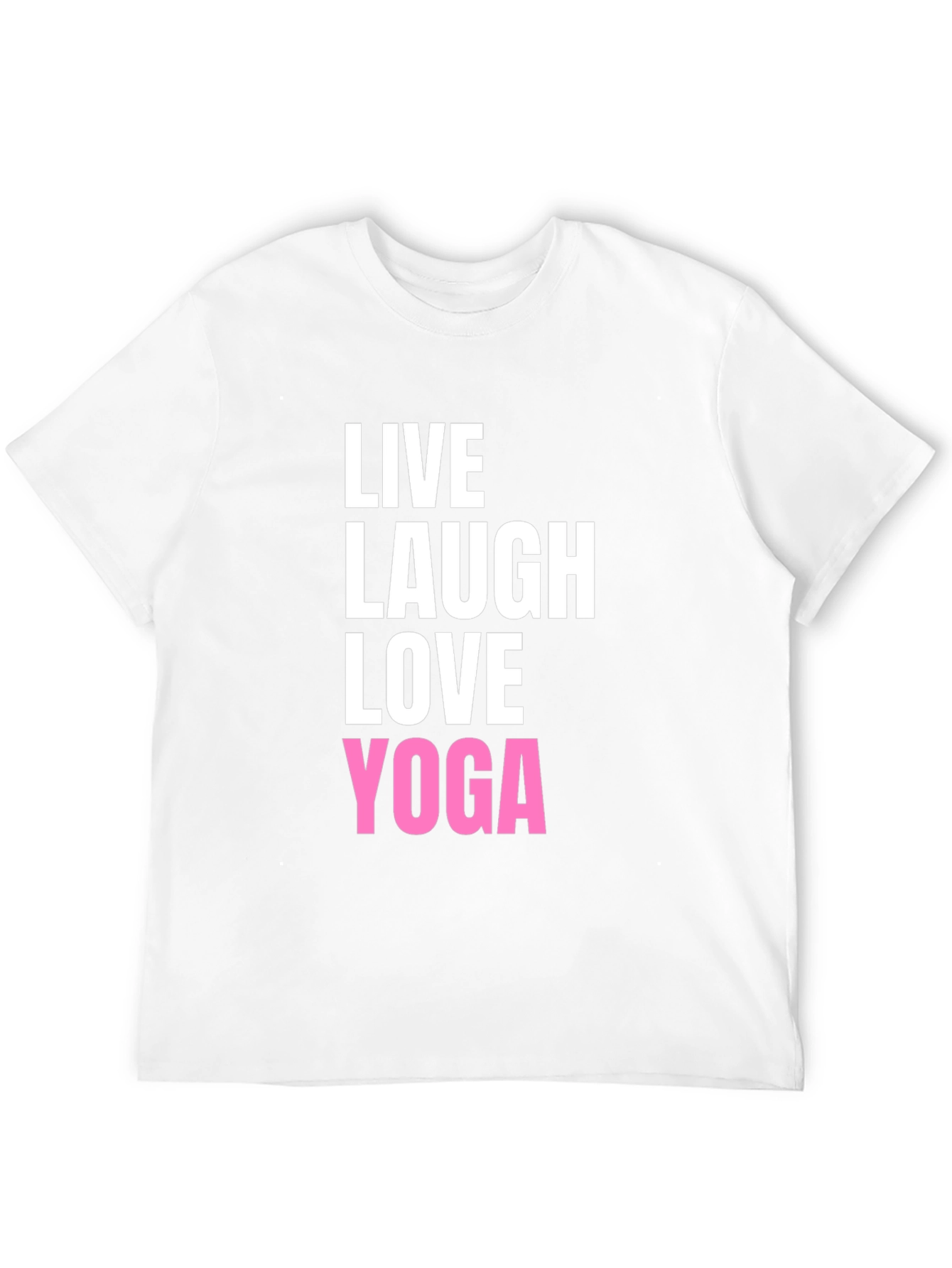 Live Laugh Love Yoga Black Graphic T-Shirt