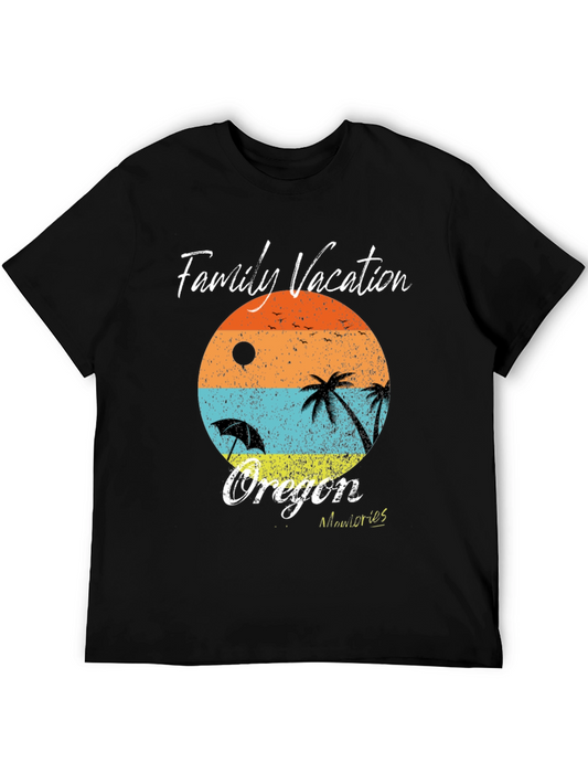 Oregon Family Vacation T-Shirt - Beach Design