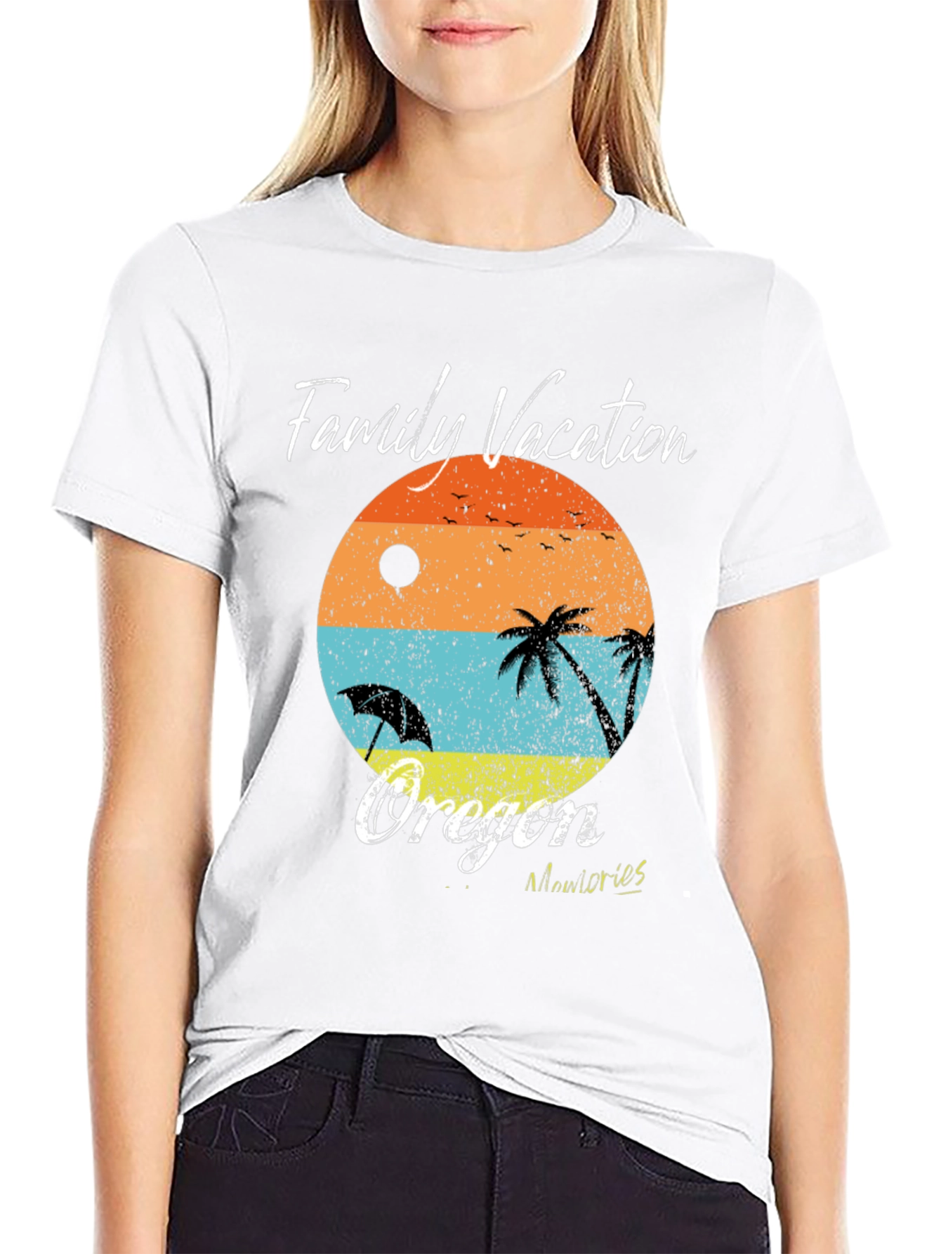 Oregon Family Vacation T-Shirt - Beach Design