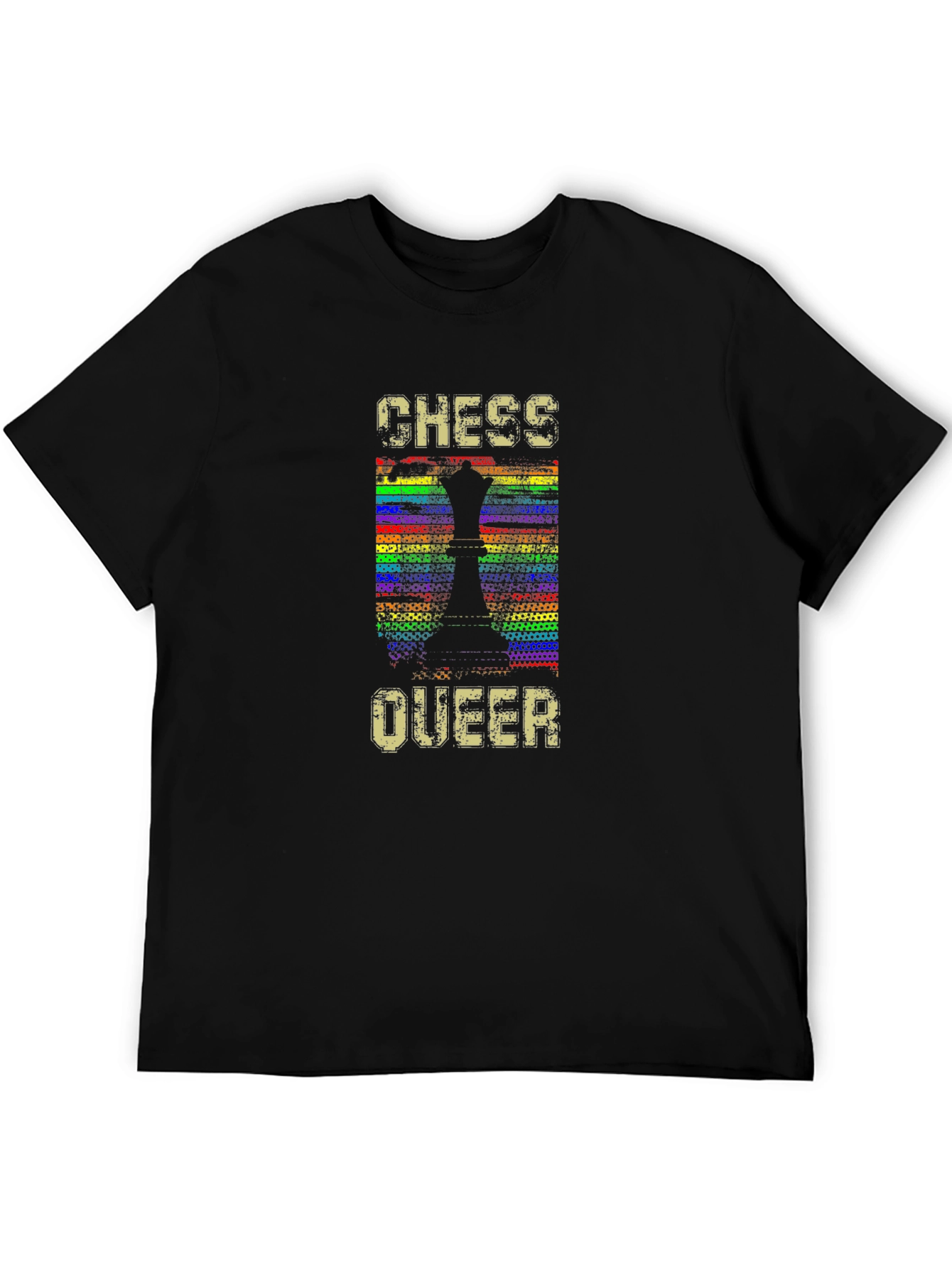 Chess Queer Pride T-Shirt - Rainbow Chess Piece Design