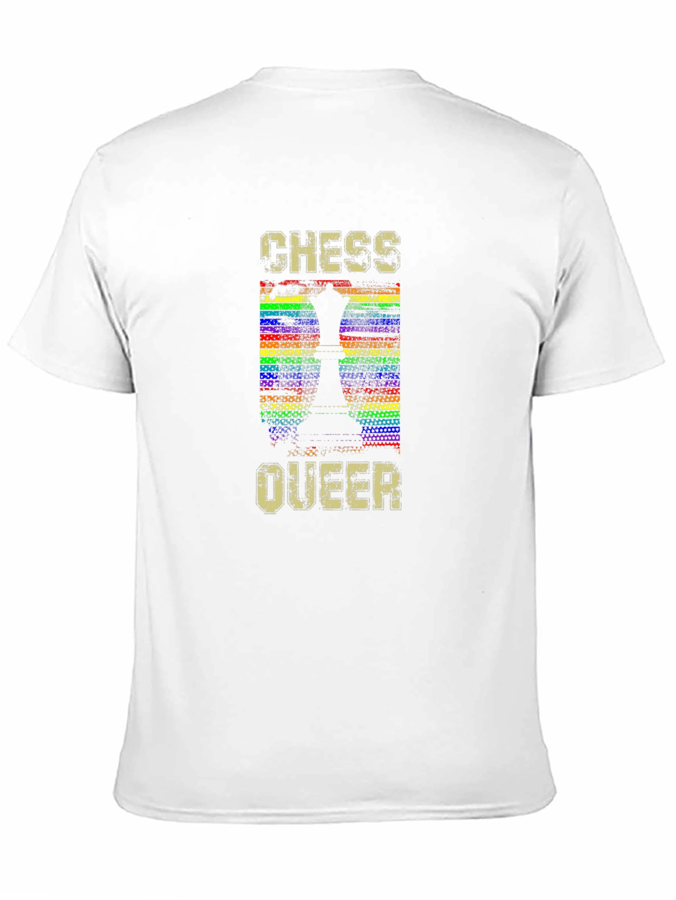 Chess Queer Pride T-Shirt - Rainbow Chess Piece Design