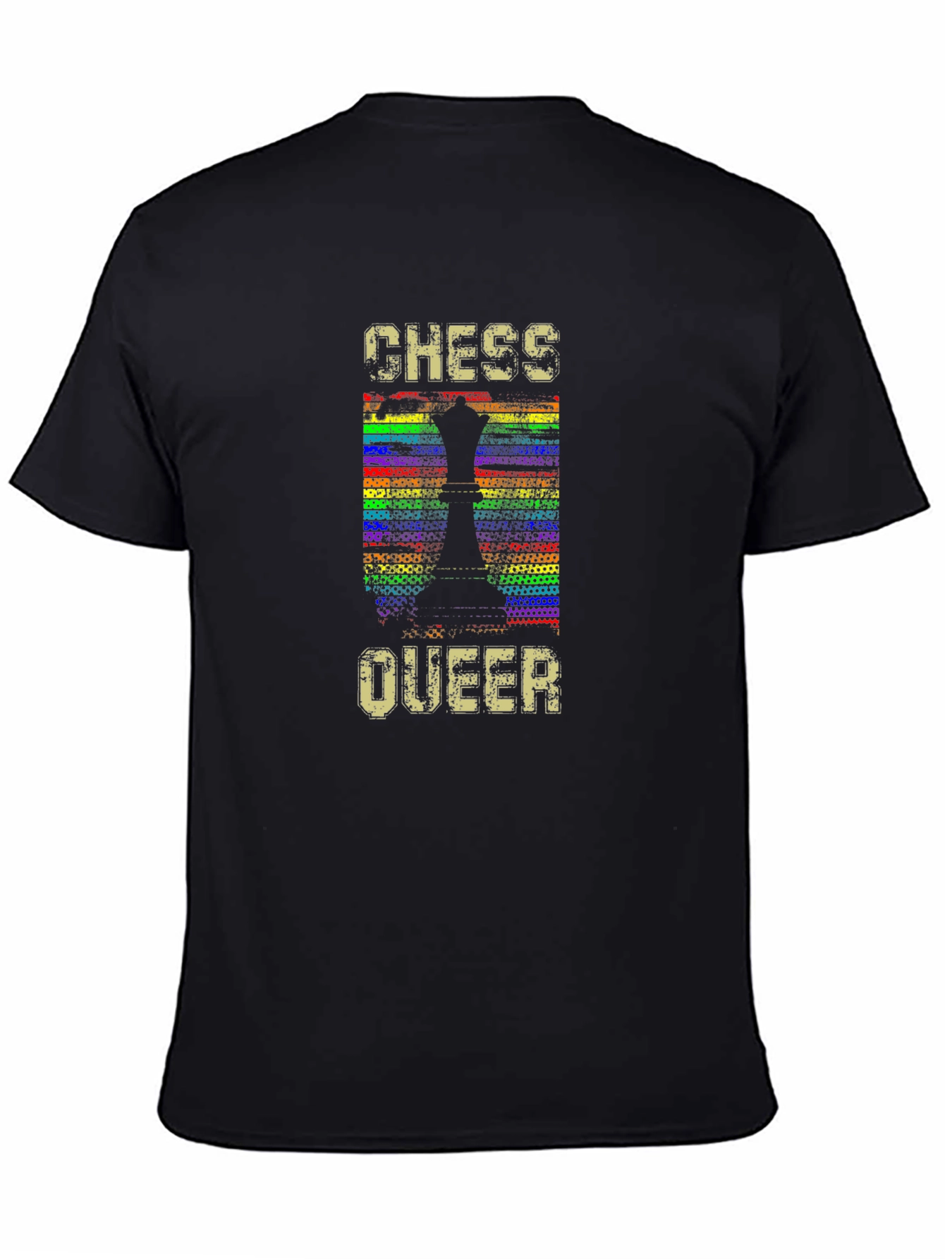 Chess Queer Pride T-Shirt - Rainbow Chess Piece Design