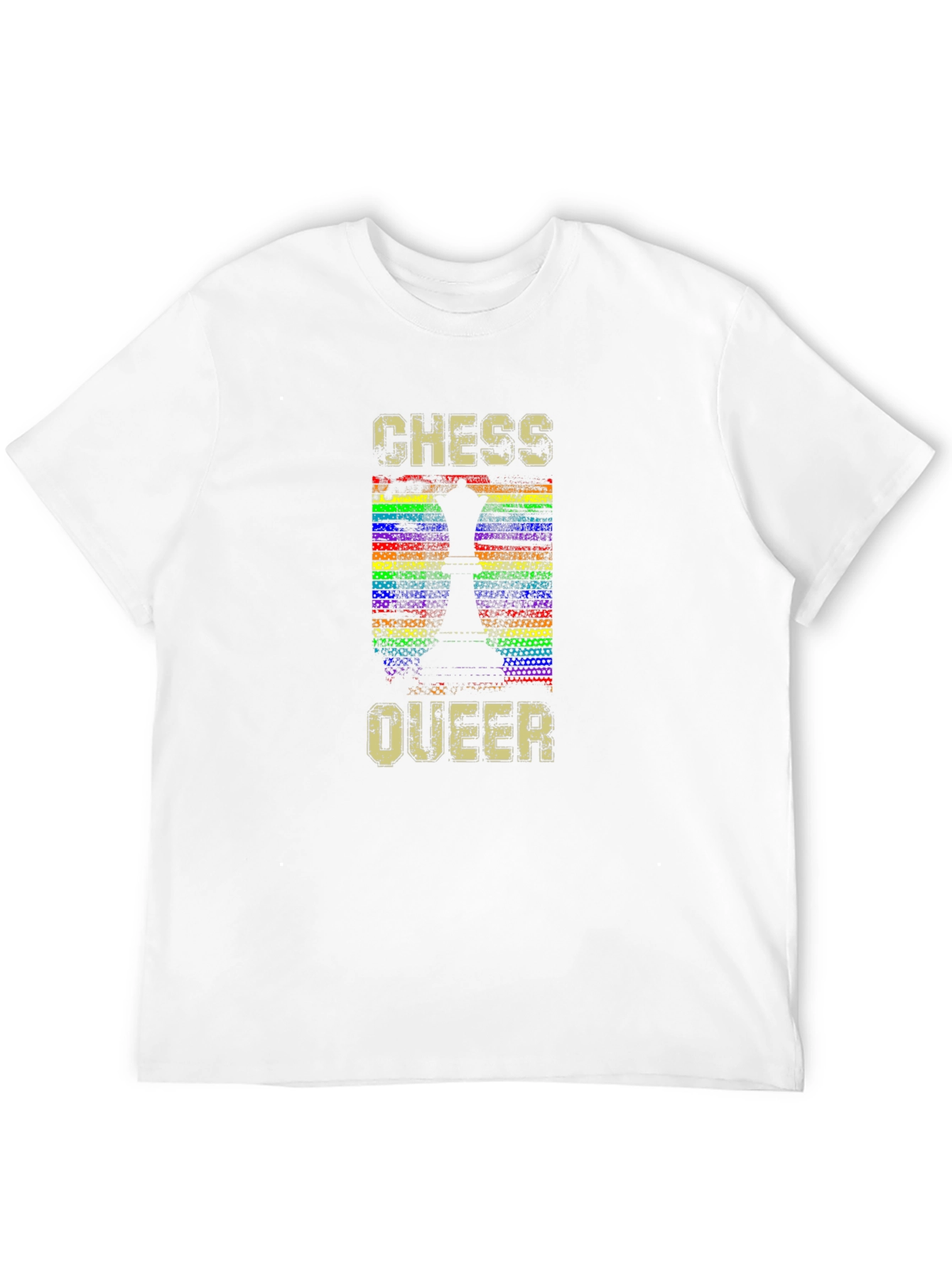 Chess Queer Pride T-Shirt - Rainbow Chess Piece Design