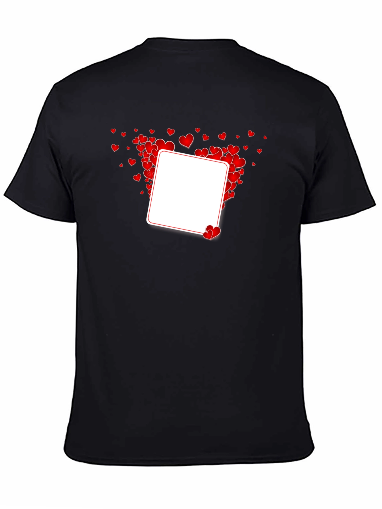 Heart Valentines Day T-Shirt - Blank Template