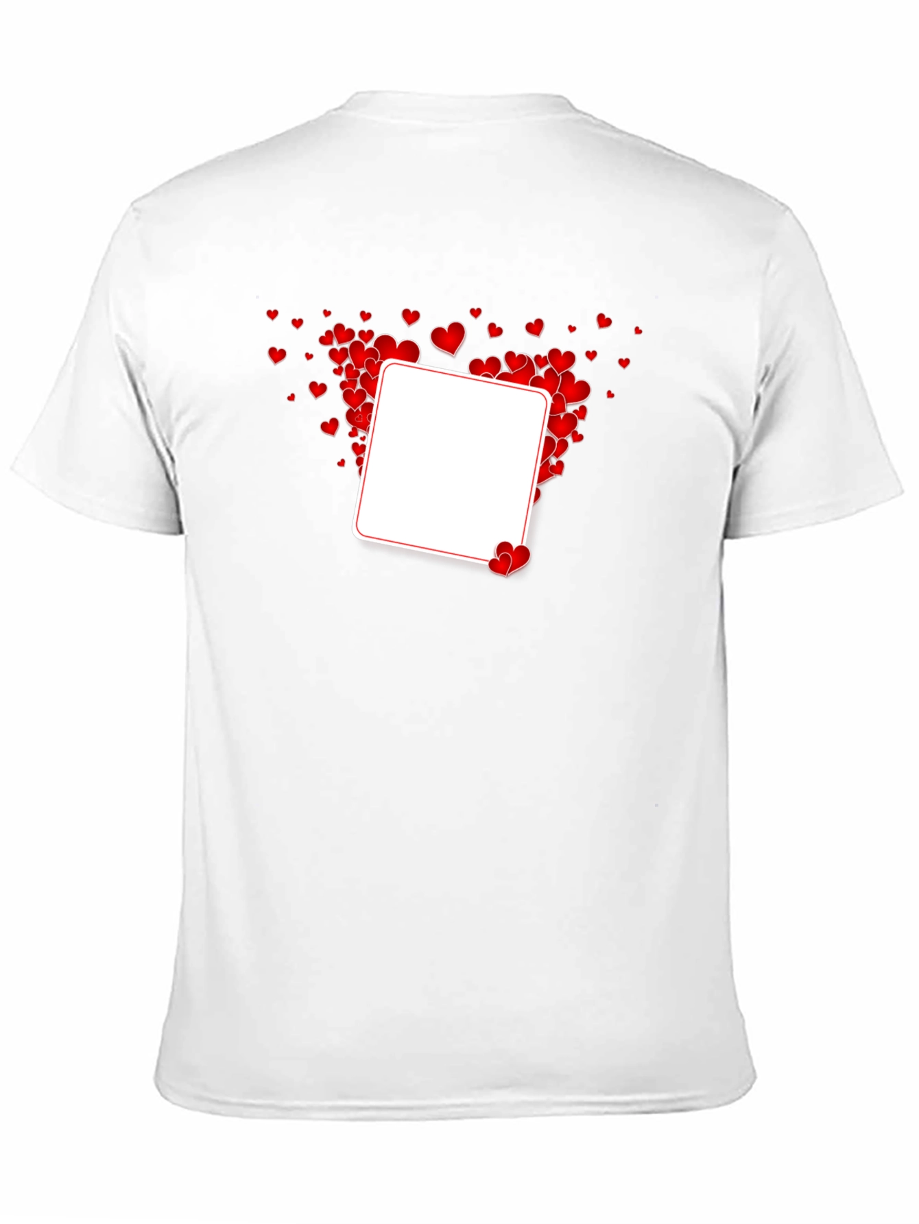 Heart Valentines Day T-Shirt - Blank Template