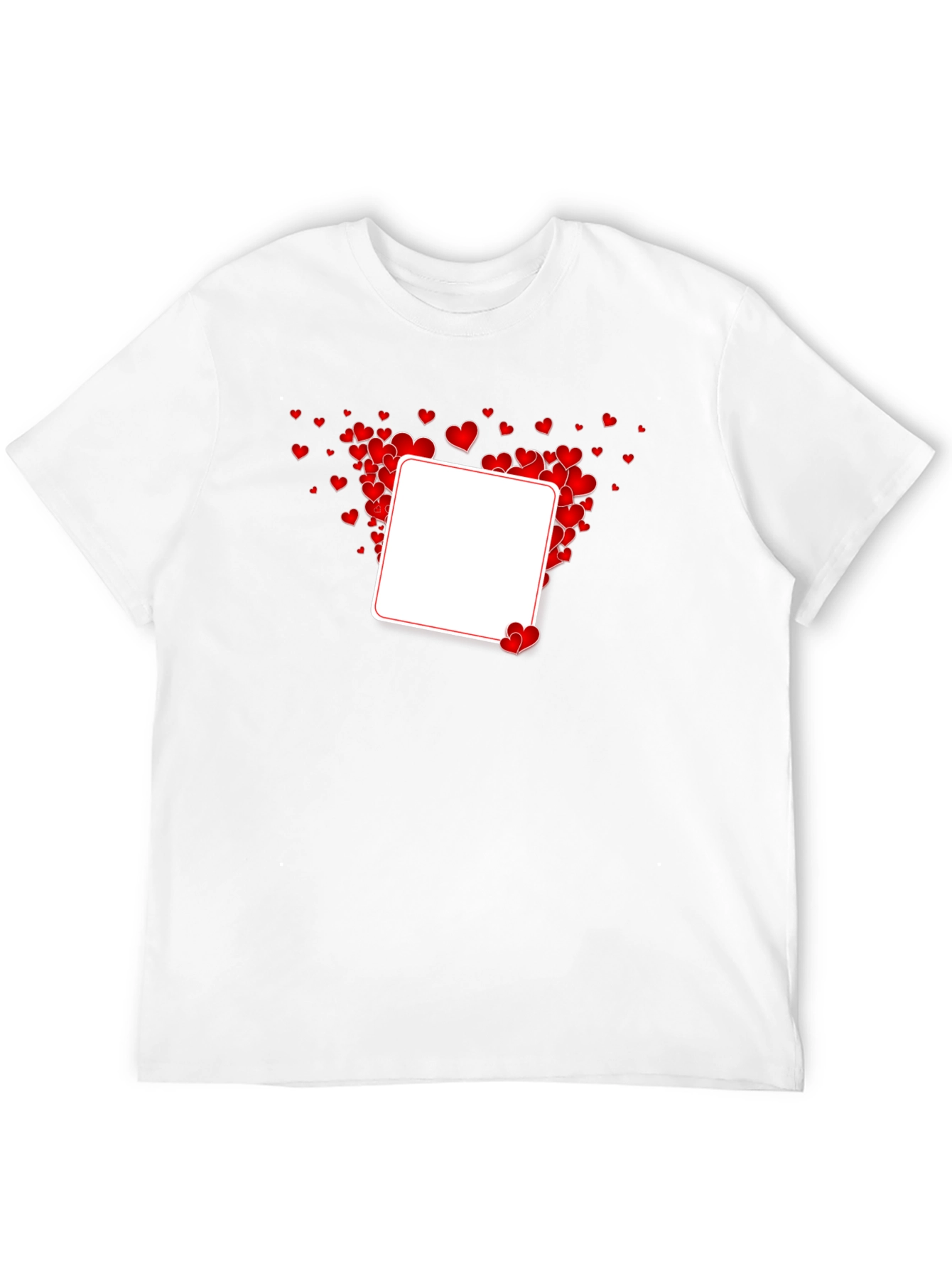 Heart Valentines Day T-Shirt - Blank Template
