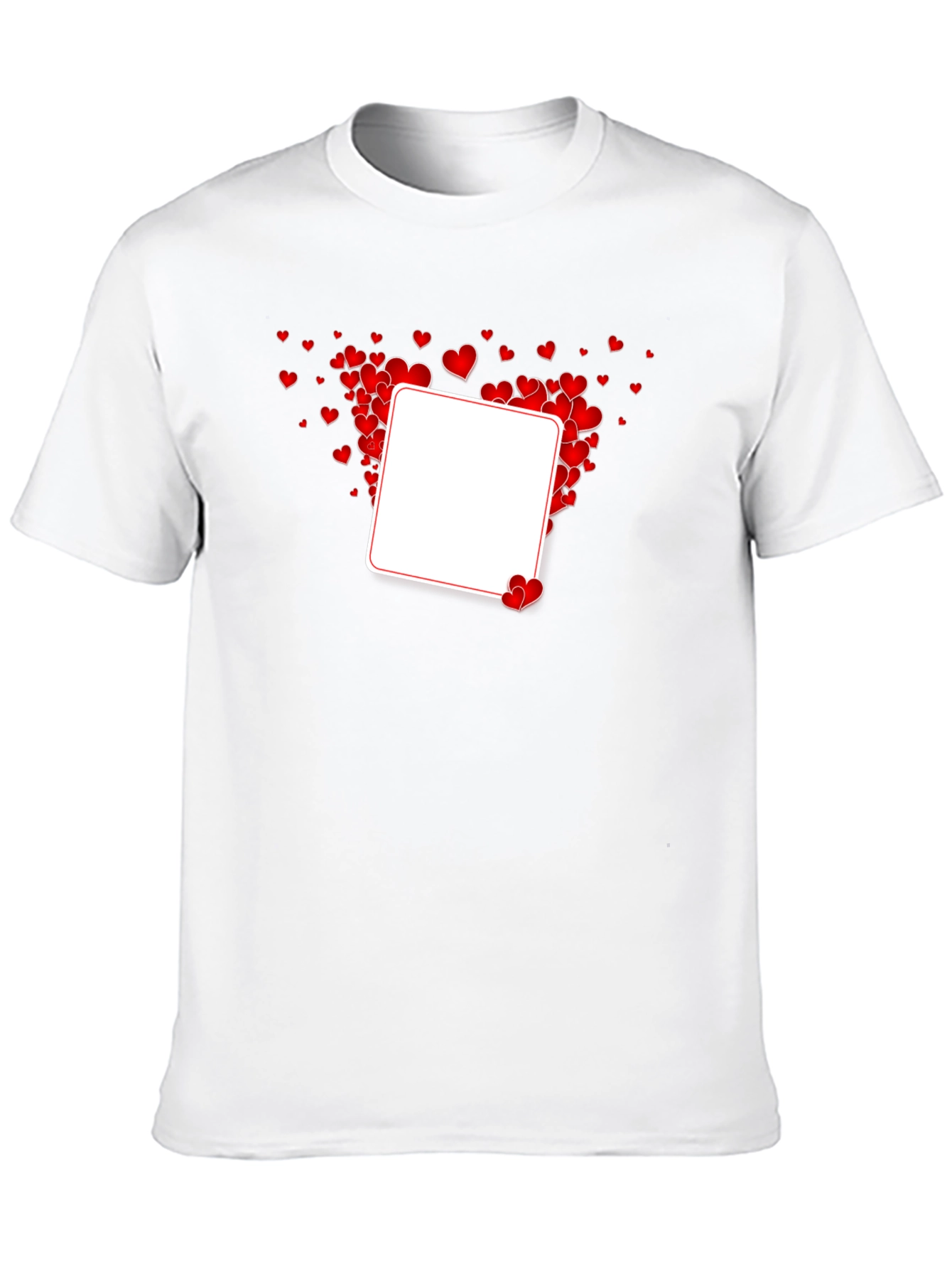 Heart Valentines Day T-Shirt - Blank Template
