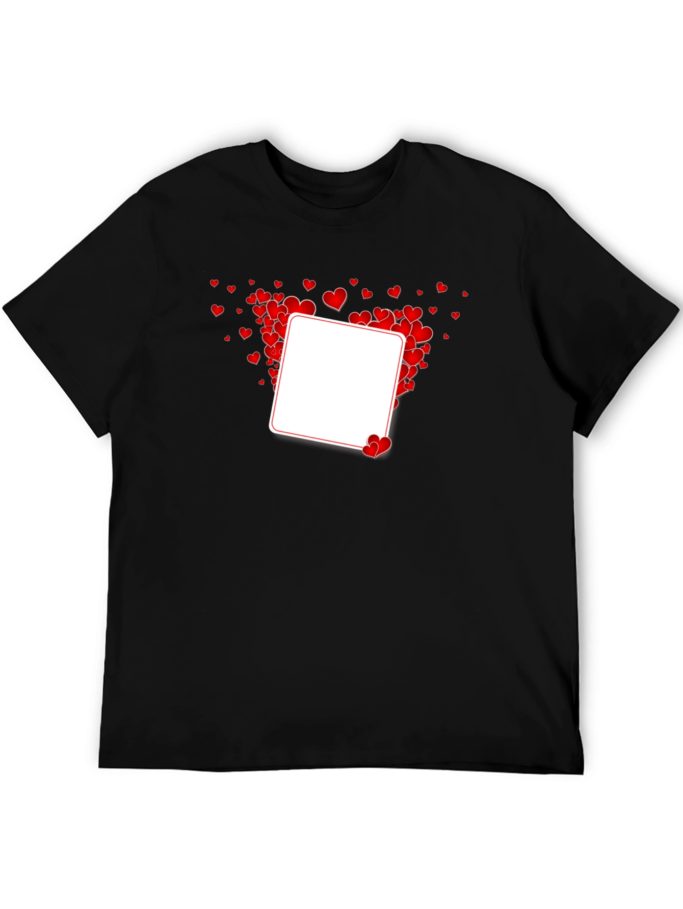 Heart Valentines Day T-Shirt - Blank Template