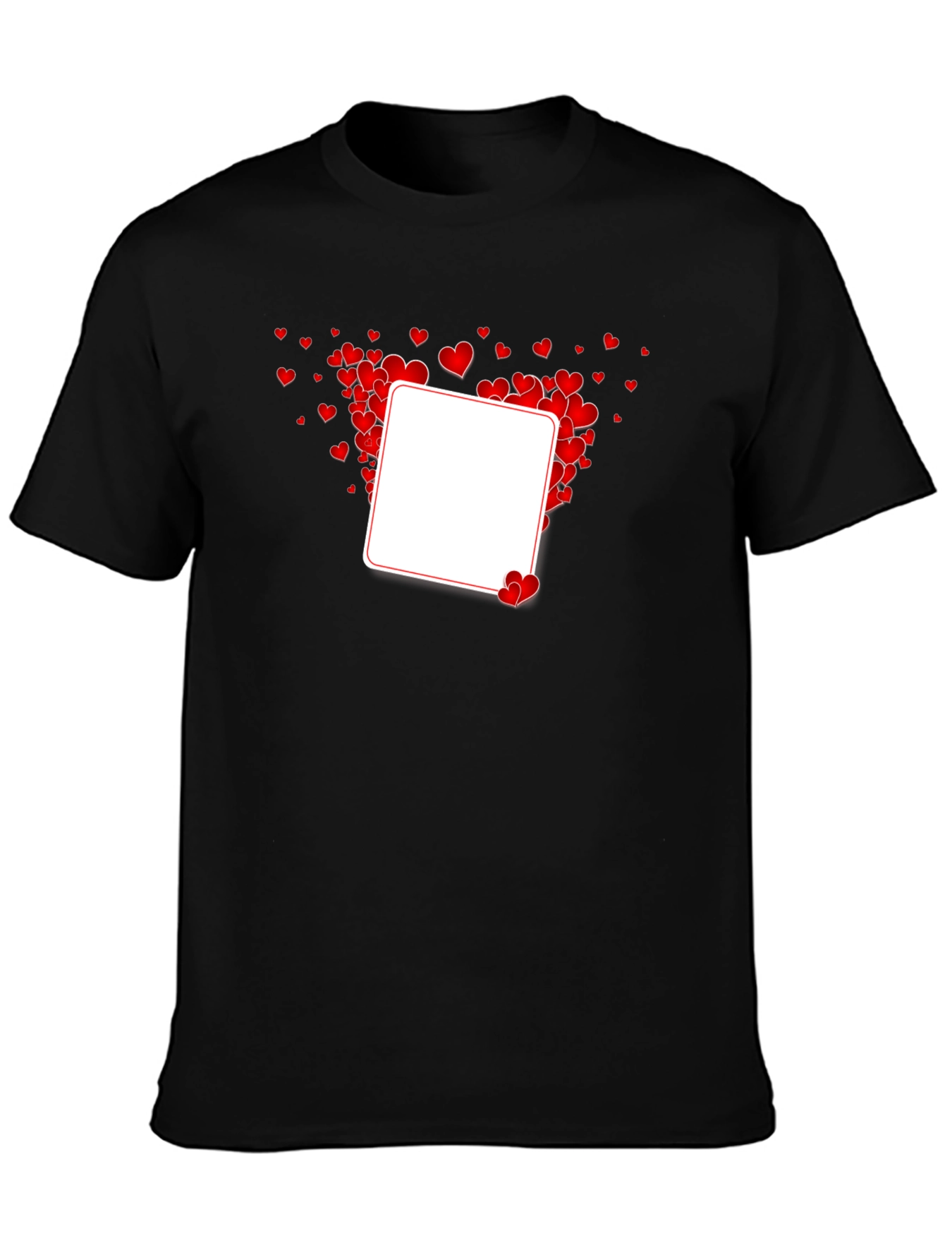 Heart Valentines Day T-Shirt - Blank Template