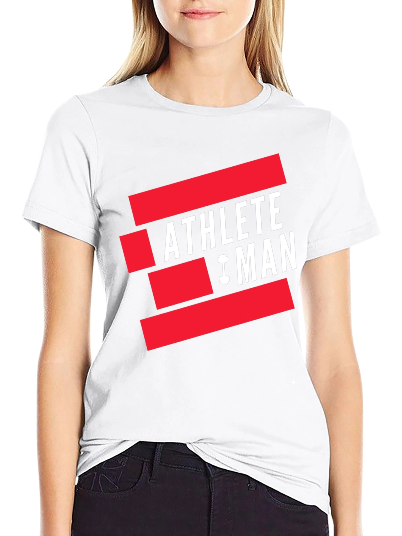 Athlete Man Graphic T-Shirt - Black