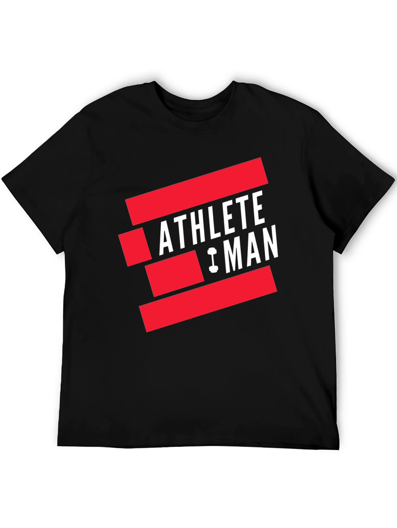 Athlete Man Graphic T-Shirt - Black