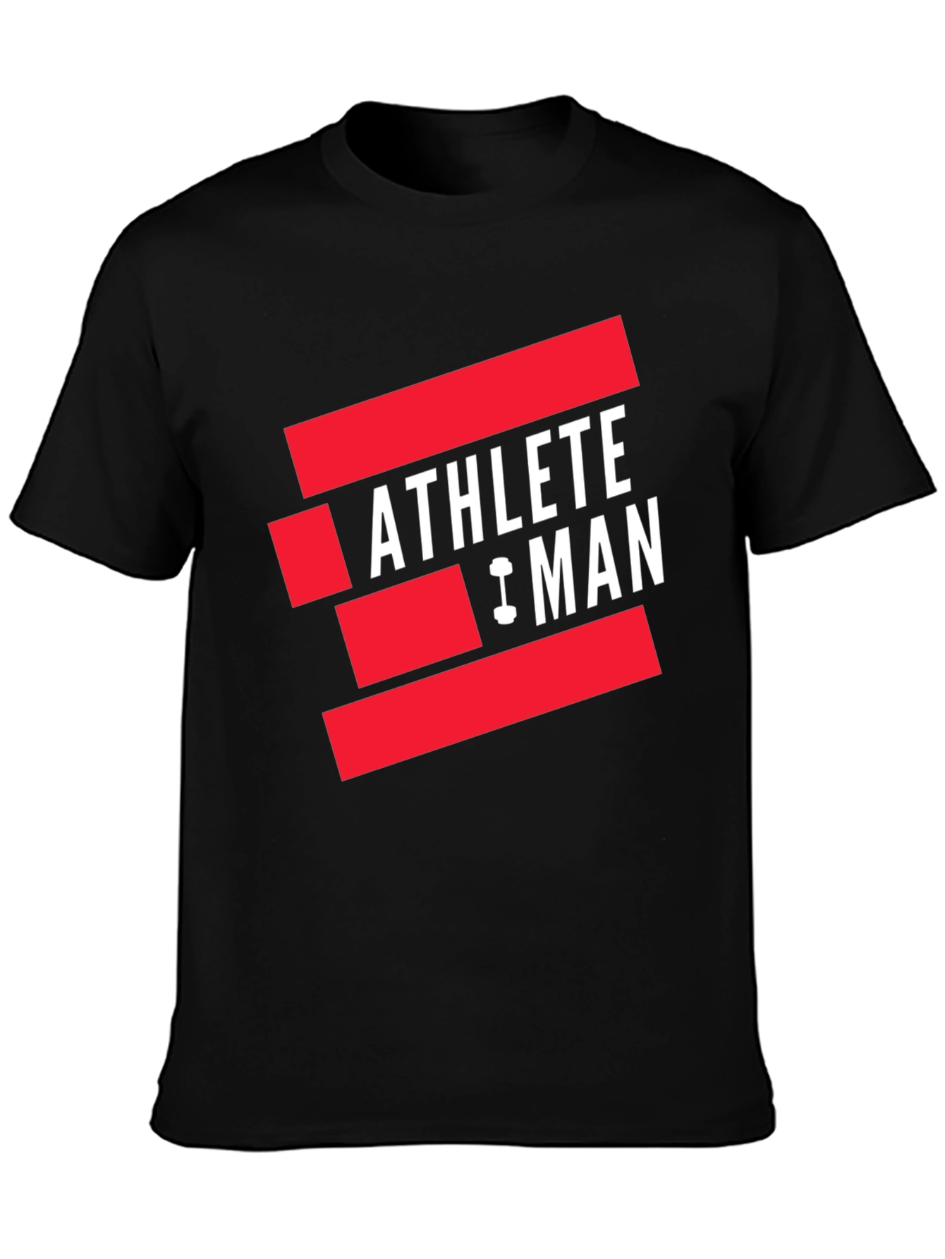 Athlete Man Graphic T-Shirt - Black