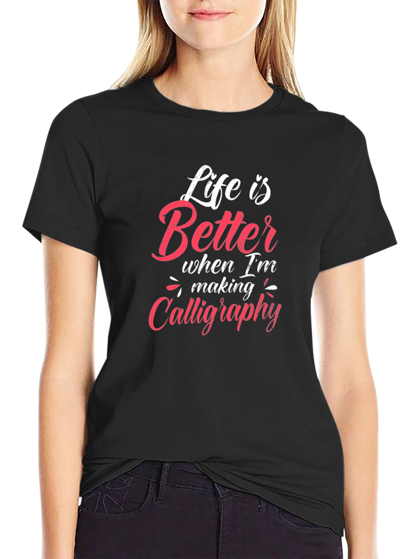 Calligraphy Lovers Black T-Shirt